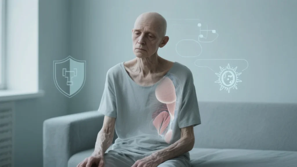 The human body without food after 3 weeks