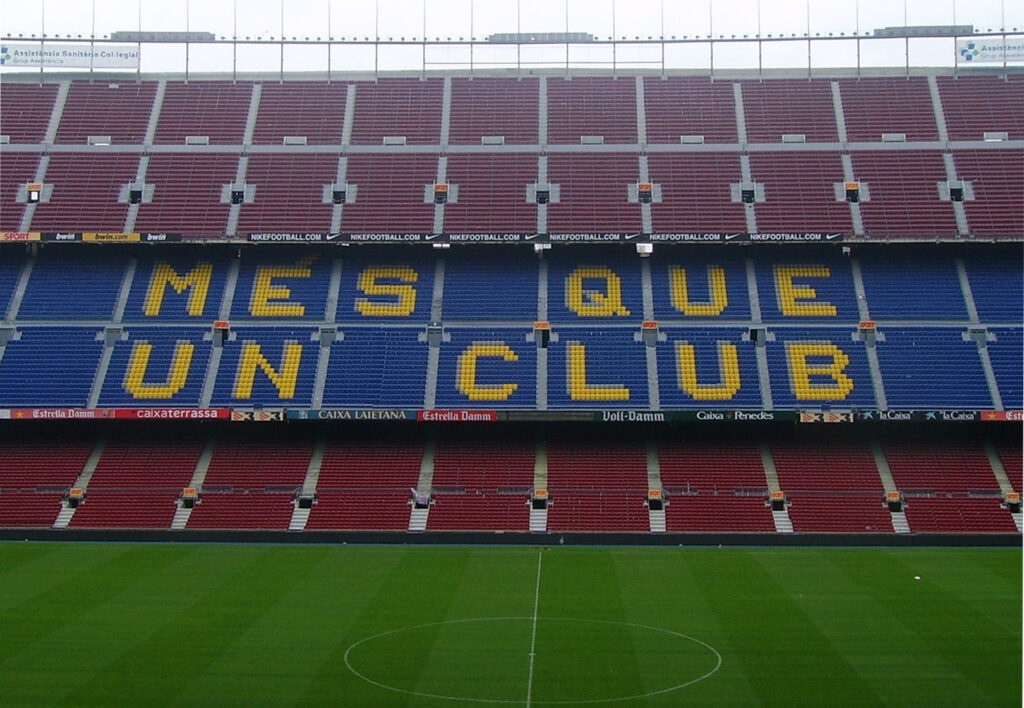 Més que un club at Camp Nou FC Barcelona club