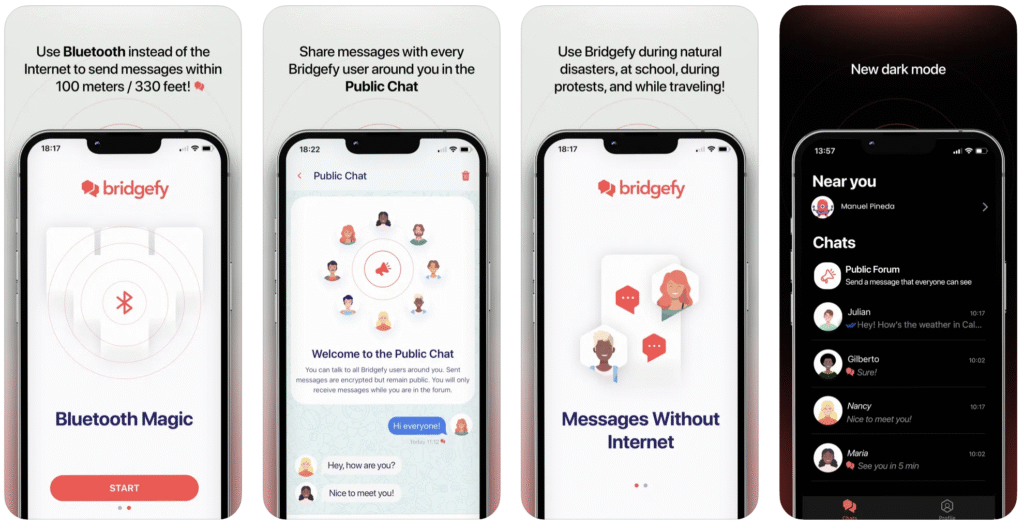 bridgefy screenshots